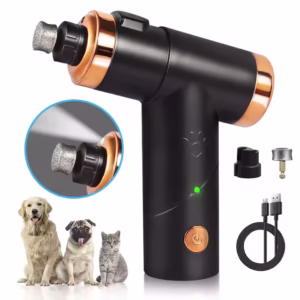 Professional Electric Dog Nail Grinder with LED Light – Quiet, Rechargeable Pet Paw Trimmer for Dogs & Cats